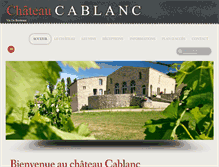 Tablet Screenshot of chateaucablanc.com